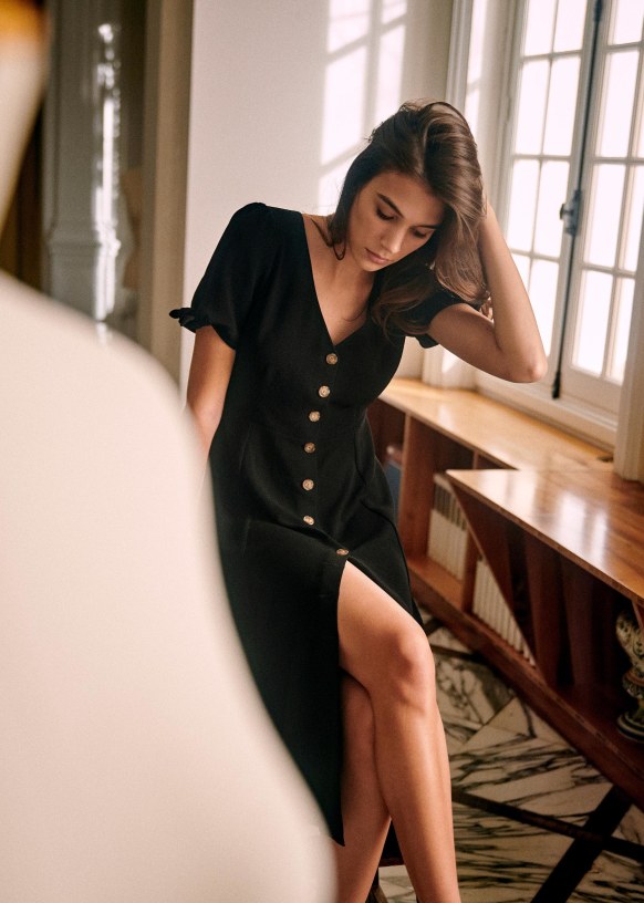Vic Dress - Black - Viscose - Sézane