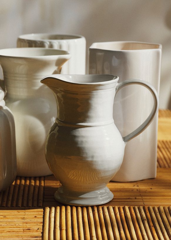 Allegro Jug - Celadon - Ceramic - Sézane