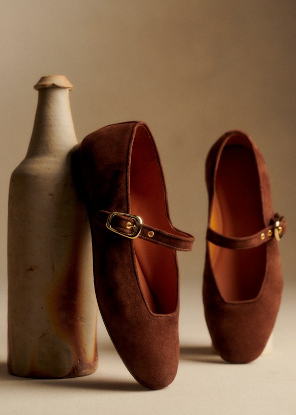 c*y様 新品未使用◯Sézane セザンヌ VALENTIN バレリーナ 24 Valentin バレリーナ - モカ - ゴートレザー - Sézane