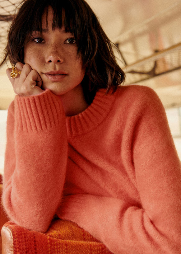 Sama Jumper - Chestnut Brown - Baby Alpaca - Sézane