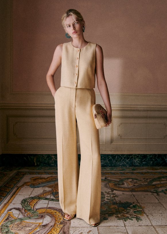 Giovanni Trousers - Light Beige - Viscose - Sézane