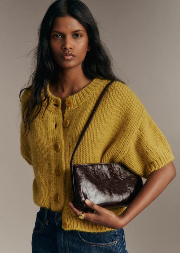 Mathis Cardigan - Sun Yellow - Merino Wool - Sézane