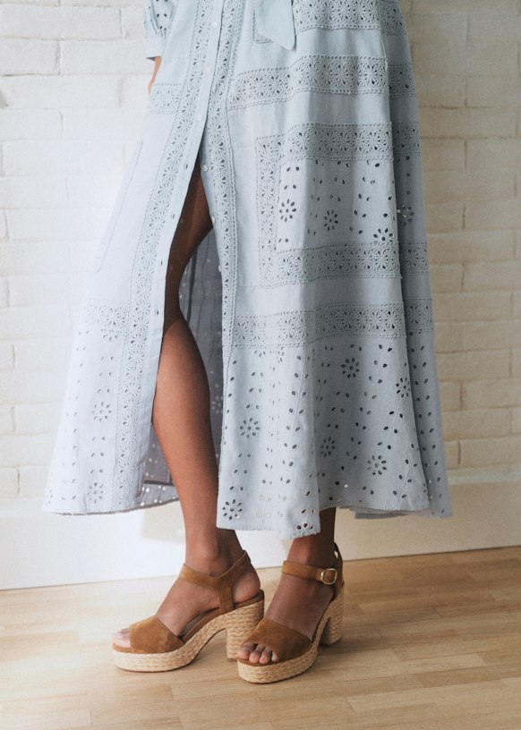 Romina Dress - Sky Blue - Linen - Szane