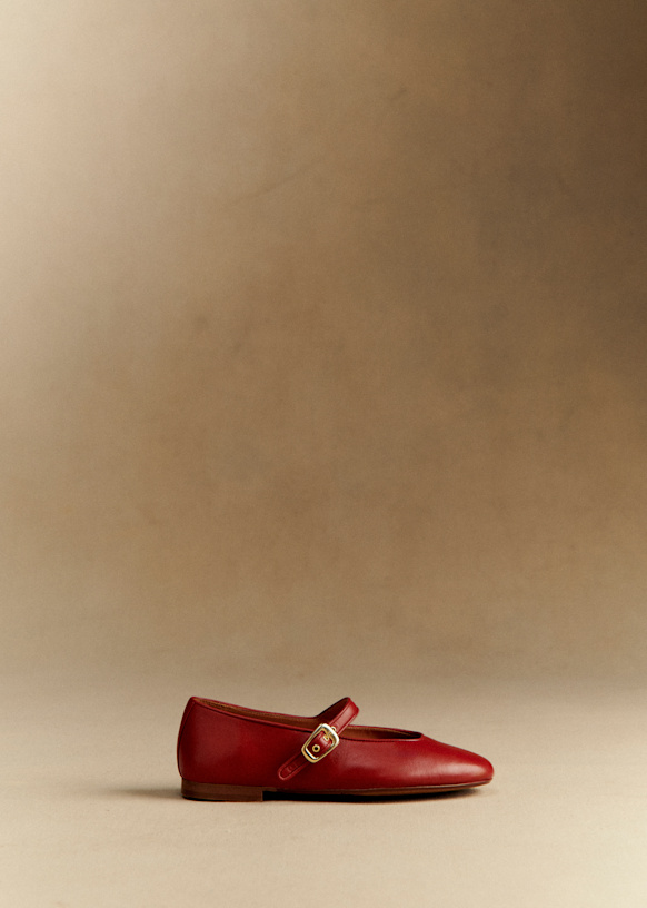 あ*こ様 SÉZANE セザンヌ VALENTIN バレリーナ スムースレッド2 Valentin Low Ballerinas - Smooth Red - Sheep leather - Sézane