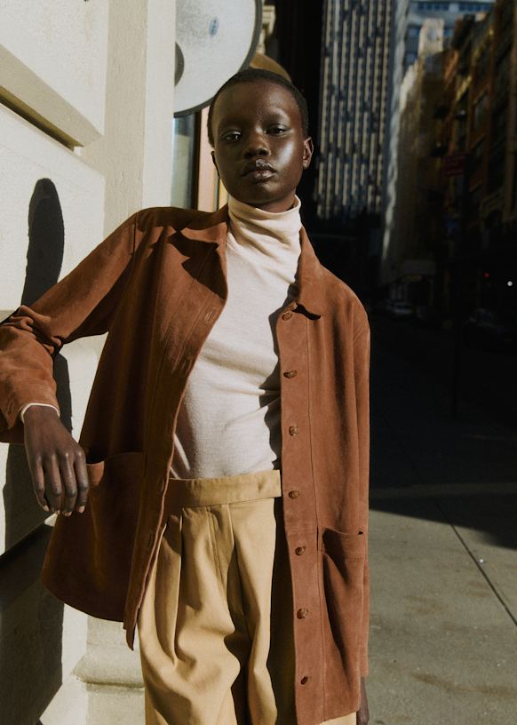 Will Jacket - Camel Suede - Goat leather - Sézane