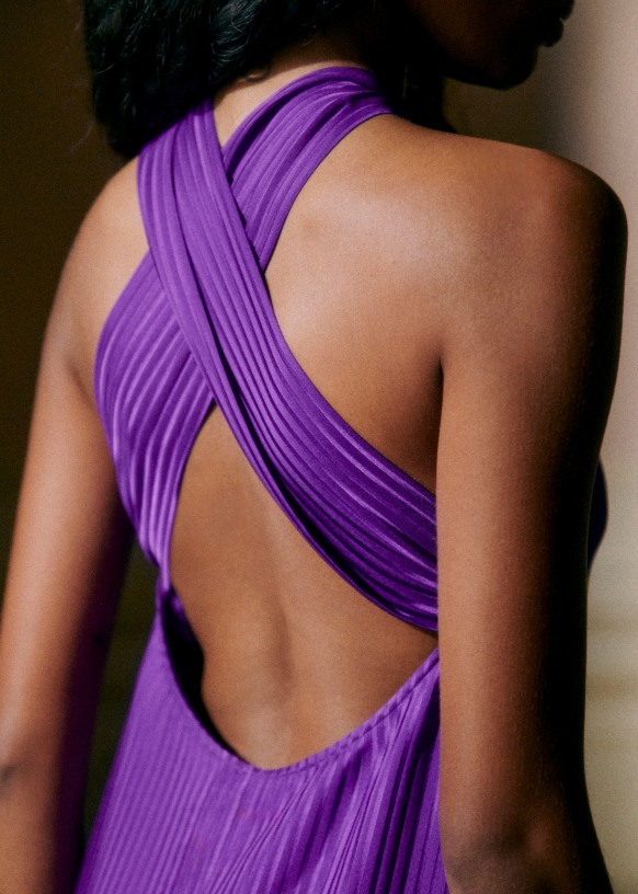 sezane purple dress Dora Dress