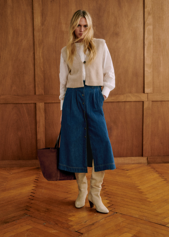 Sezane セザンヌ セーター ニット モヘア ライトブルー Sezane セザンヌ セーター ニット モヘア ライトブルー