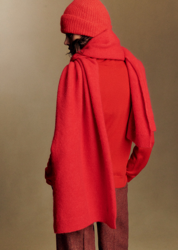 SÉZANE セザンヌ MARIANNE マキシスカーフ マフラー 黒 ブラック SÉZANE セザンヌ MARIANNE マキシスカーフ マフラー 黒 ブラック