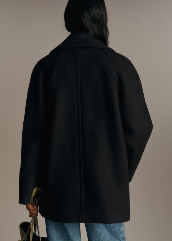 Lucien Coat - Black - GRS certified recycled wool - Sézane