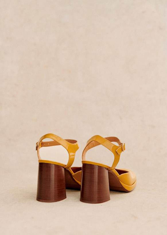 Alexane Mary Janes - White lacquer - Goat Leather - Sézane