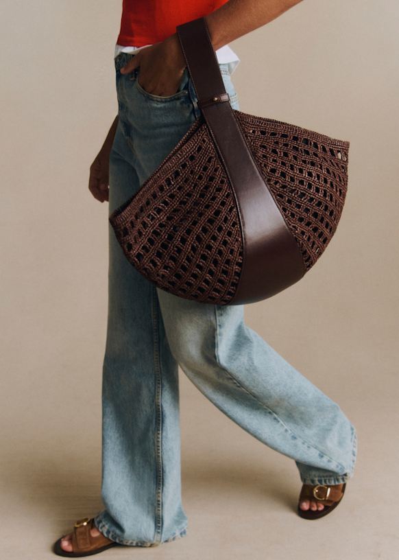 Cleo Basket - Raffia Choco - Raffia - Sézane