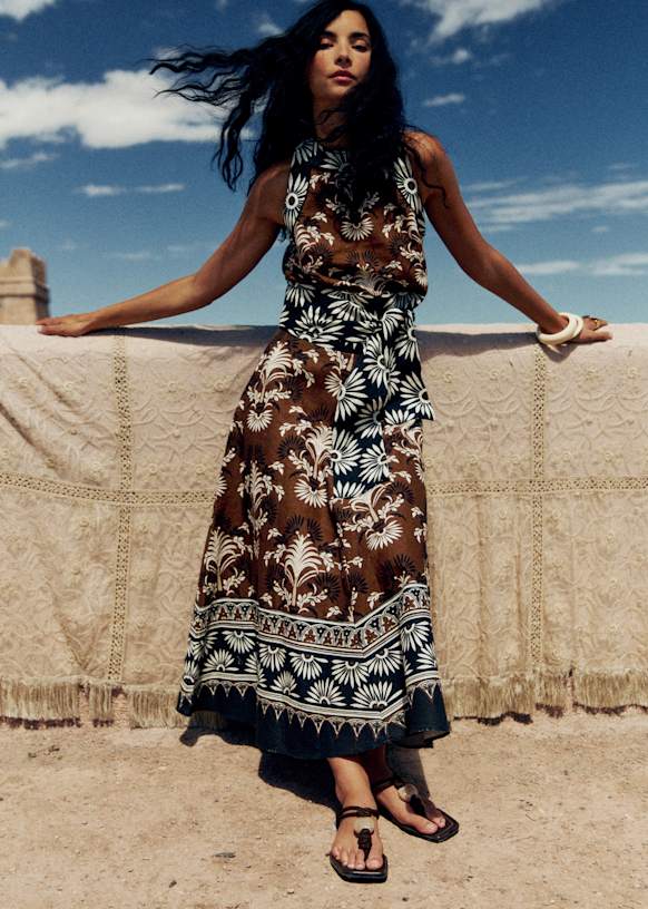 ARIWEN Top - Sézane x Inoui Editions - Mykonos Print - Organic