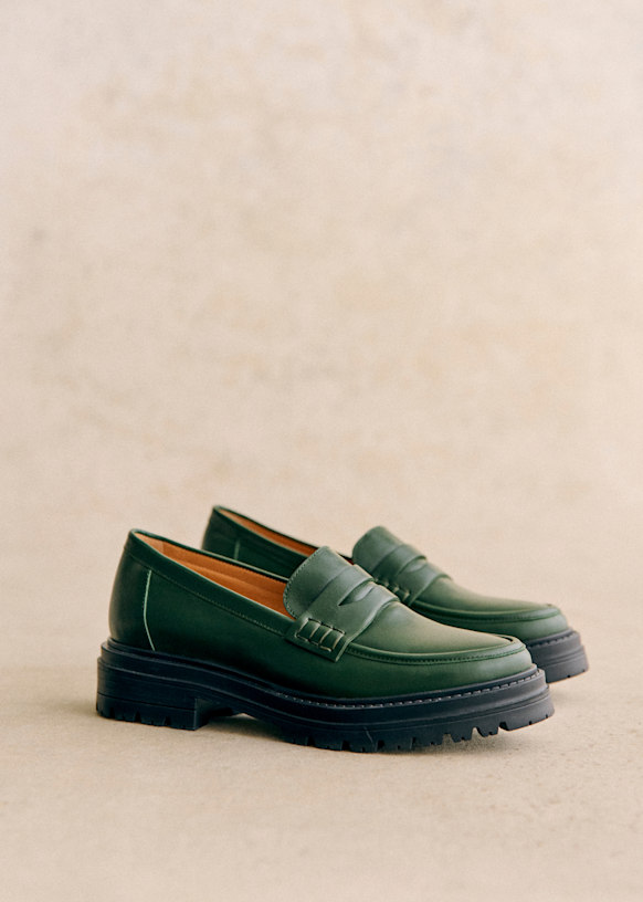 Green moccasins hot sale