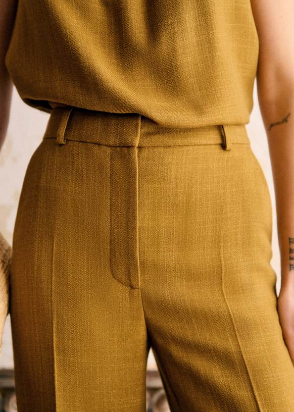 Giovanni Trousers - Light Beige - Viscose - Sézane