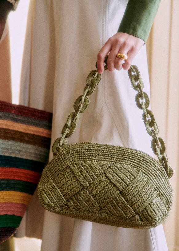 Isabelle Bag Natural woven raffia Raffia Sezane