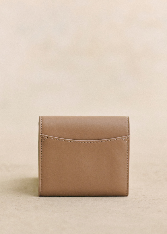 Milo Small Wallet - Black Crocodile Print - Crocodile-embossed cowhide  leather - Sézane