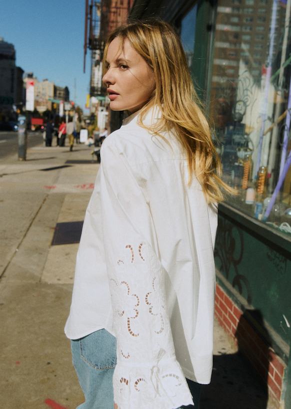 Raphaelle Shirt - Ecru - Organic Cotton - Sézane