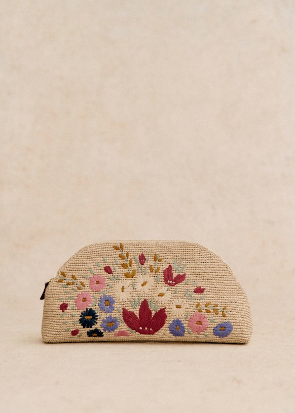 Pochette raphia sezane store