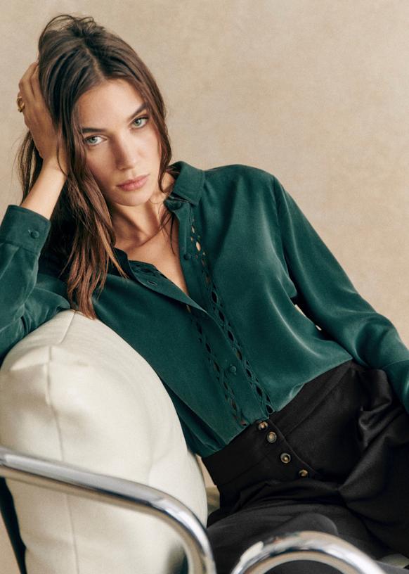 Annira Shirt - Ecru - Silk - Sézane