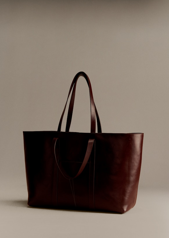 Gabin Maxi Bag - Vintage Chocolate - Bovine leather - Sézane