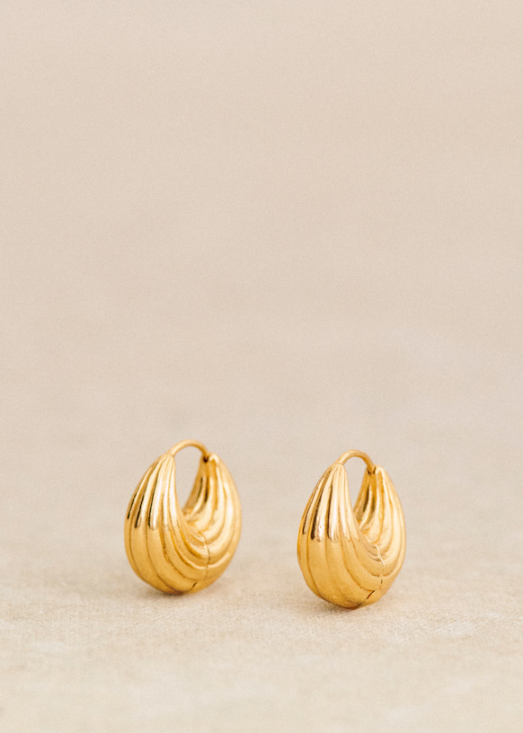 Leandra Earrings - Sézane x MDLO - Gold - Majority recycled brass - Sézane