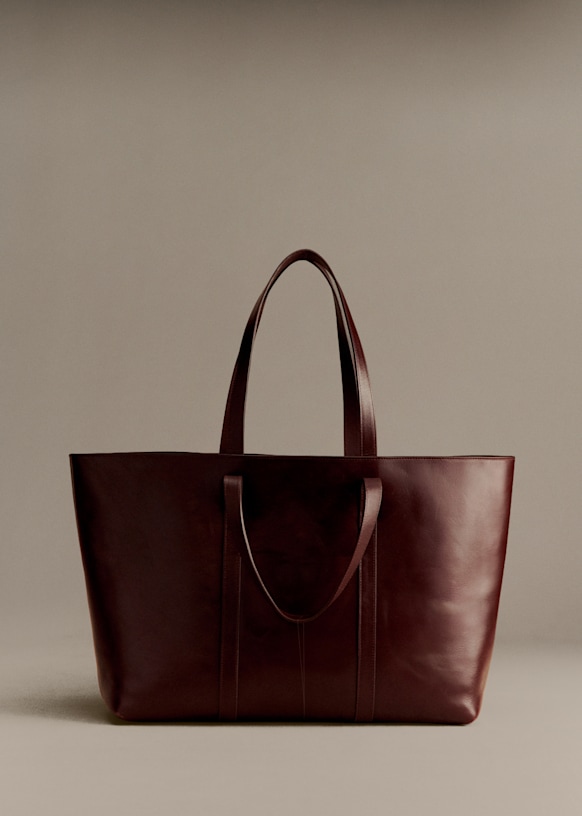 Gabin Maxi Bag - Vintage Chocolate - Bovine leather - Sézane