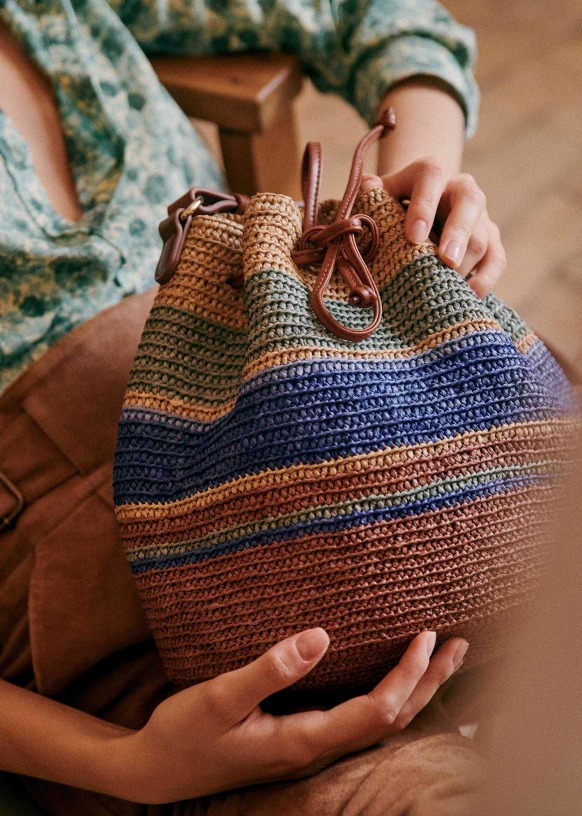 Sac raphia sezane clearance