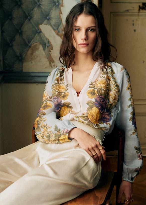 Nerissanne Shirt - Lavinia Print - Ramy - Sézane
