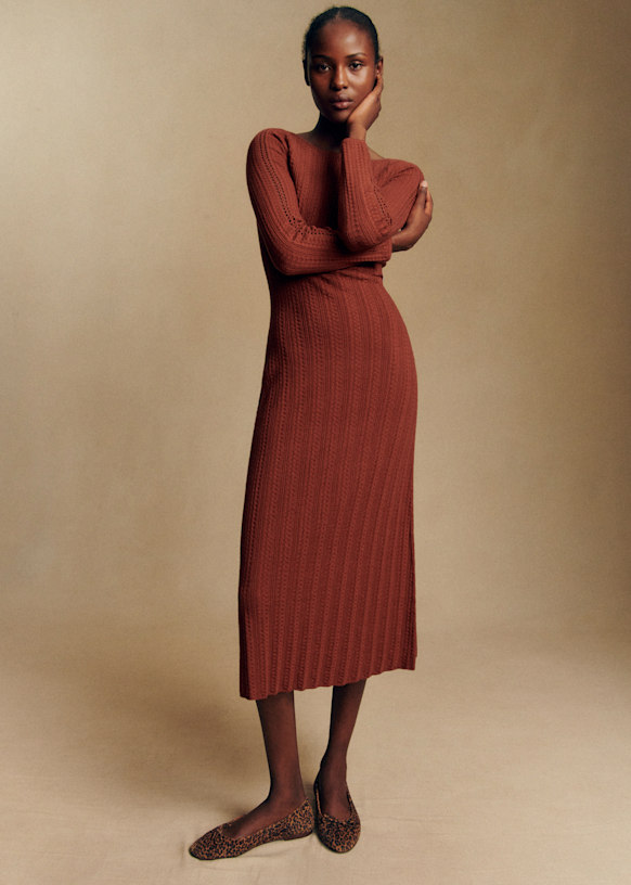 fall wool dress TOTEME - Slouch Waist wool dress poppy - 30 main image 1