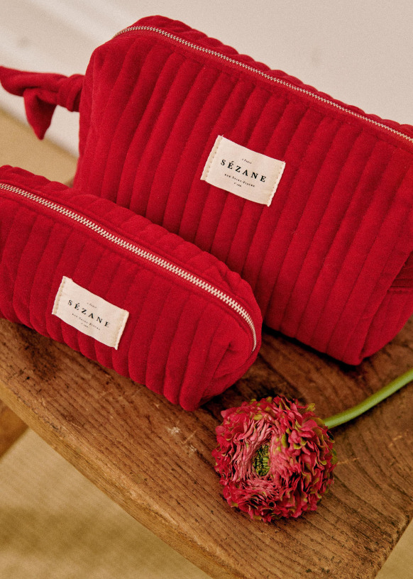 Toiletry Bag Red Velvet Sézane