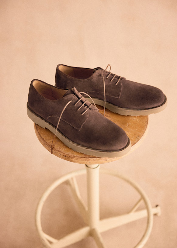 Aster Derbies Chocolate Leather Sezane