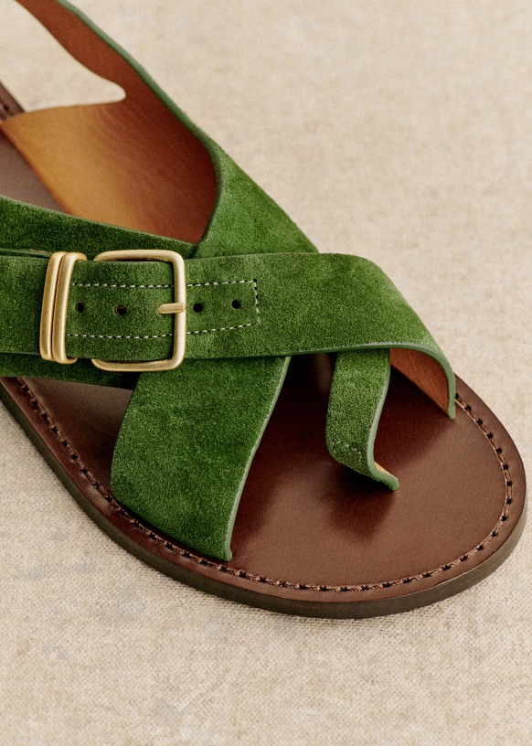 国内配送＆関税込★SEZANE★Judith ローサンダル 選べる5色 Judith Low Sandals - Natural heritage - Vegetable-tanned