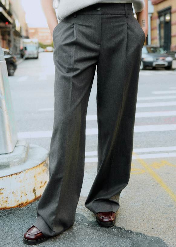 Giacomo パンツ - メランジグレー - リサイクルポリエステル - Sézane