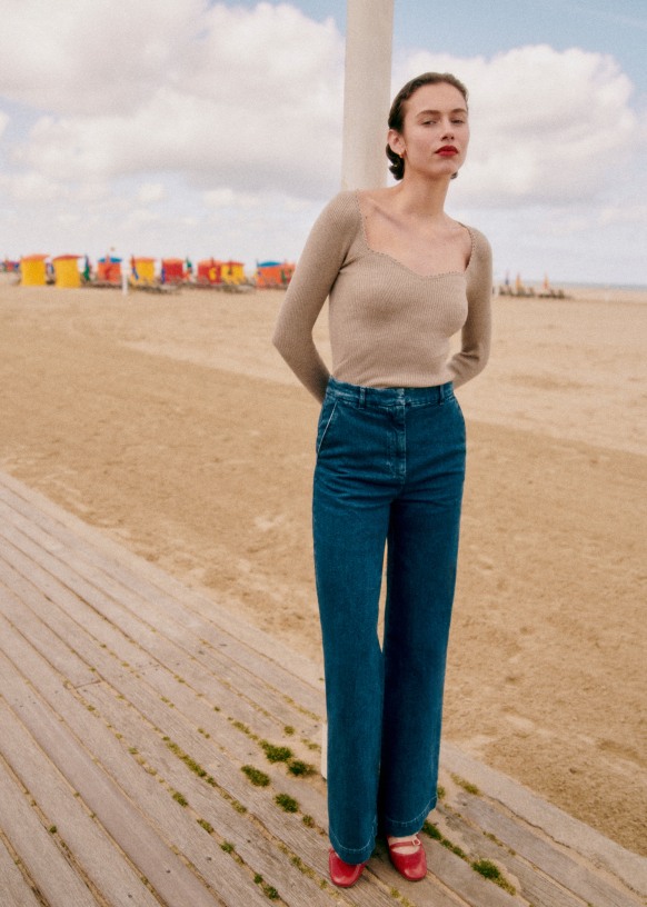 高品質の人気 - Jumper Maha Ecru Sézane - Wool Merino - トップス
