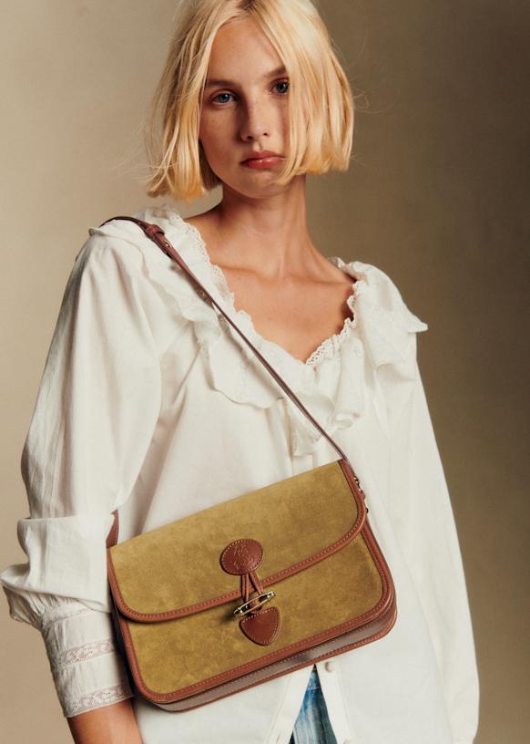 Milo Vintage バッグ - トープ - スプリットカウハイドレザー - Sézane