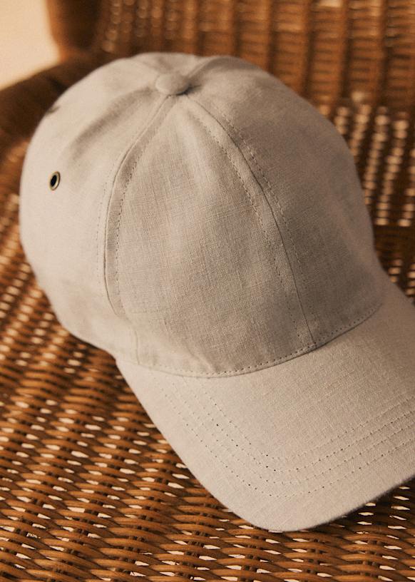Chase Linen cap - Clay Green - Linen - Sézane Chase Linen cap - Clay Green - Linen - Sézane