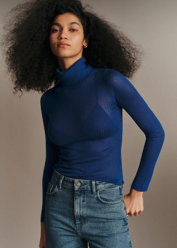 Mina Jumper - Royal Blue - Lyocell LENZING™ TENCEL™ - Octobre Éditions