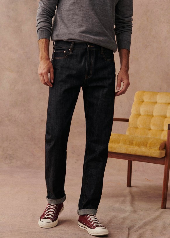 Kurt Straight Jeans Raw Denim Organic Cotton Sezane