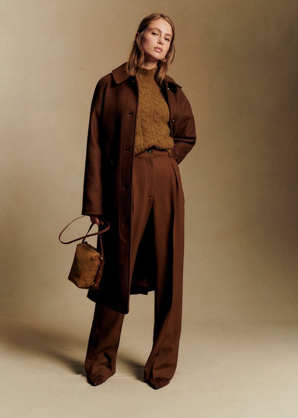 Théophile Trousers - Chocolate - Viscose ECOVERO™ LENZING™ - Sézane