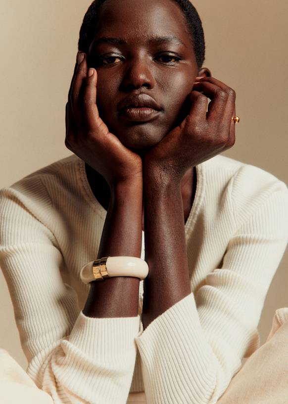 Bracelet Leo Ecru Acétate Sézane