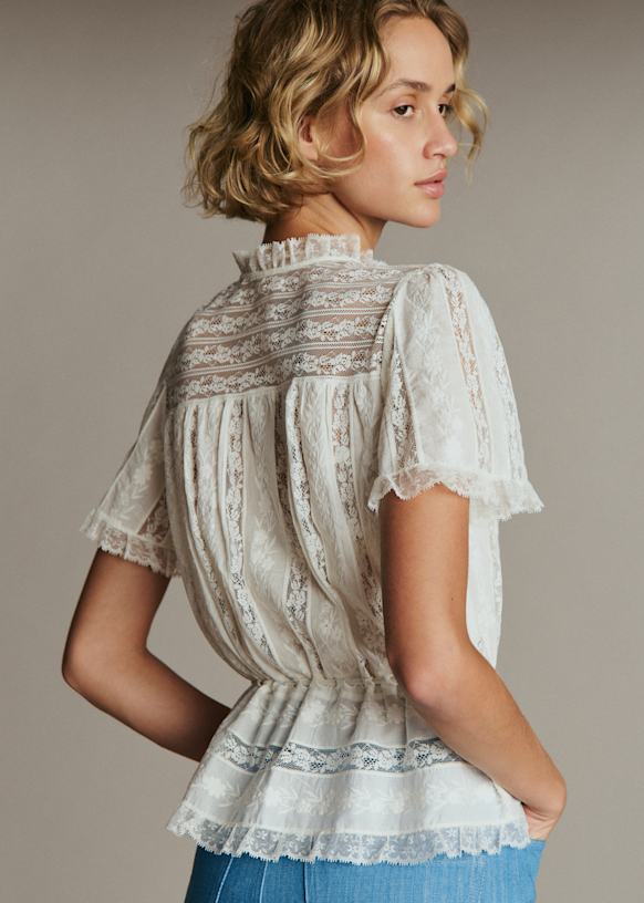 Shenali Shirt - Ecru - Organic cotton - organic textile - Sézane