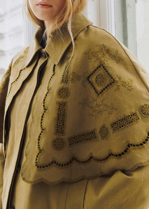 Sea New York Adalene Jacket XSサイズ　カーキ Josephina Jacket - Sézane x SEA NY - Olive Green - Organic Cotton