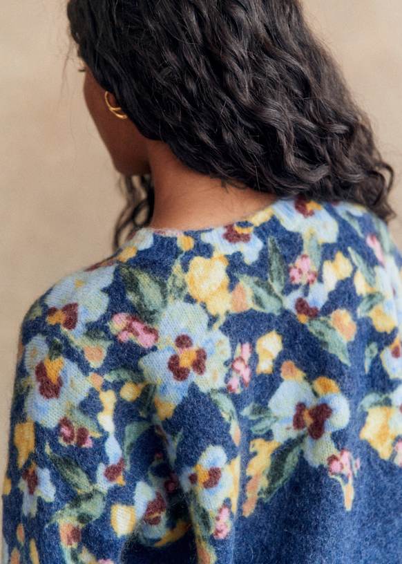 Lyanna セーター - Sézane x Aimie - Poetry ブルー - キッドモヘア