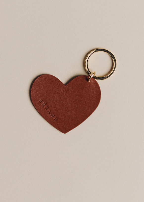 Heart Keyring - Olive 