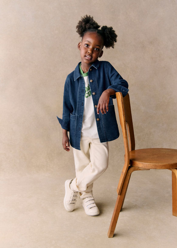 Will Jacket Indigo Organic cotton organic textile Sezane