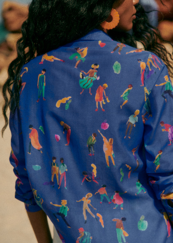 Pierro Shirt - Sézane x G.Kero - Many People Print - Cotton - Sézane