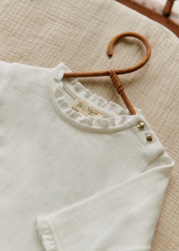 Inès TShirt Navy leopard Organic cotton organic textile Sézane