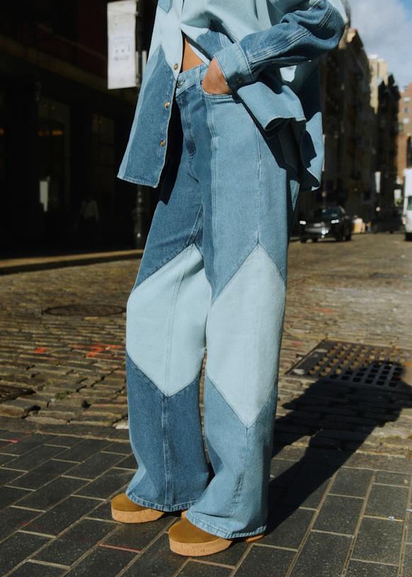 The Wide Leg パンツ - ライトブルー - オーガニックコットン