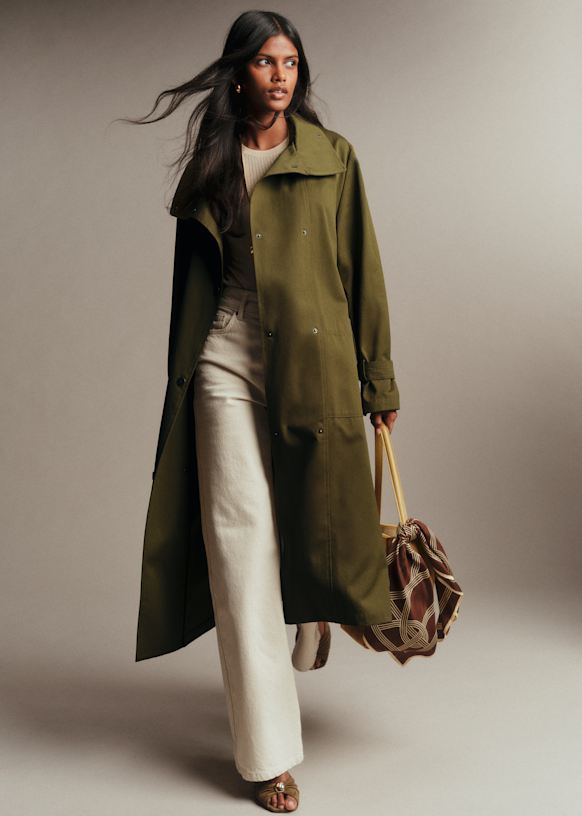 Arnaud Trench Coat - Flax Yellow - Organic cotton - organic