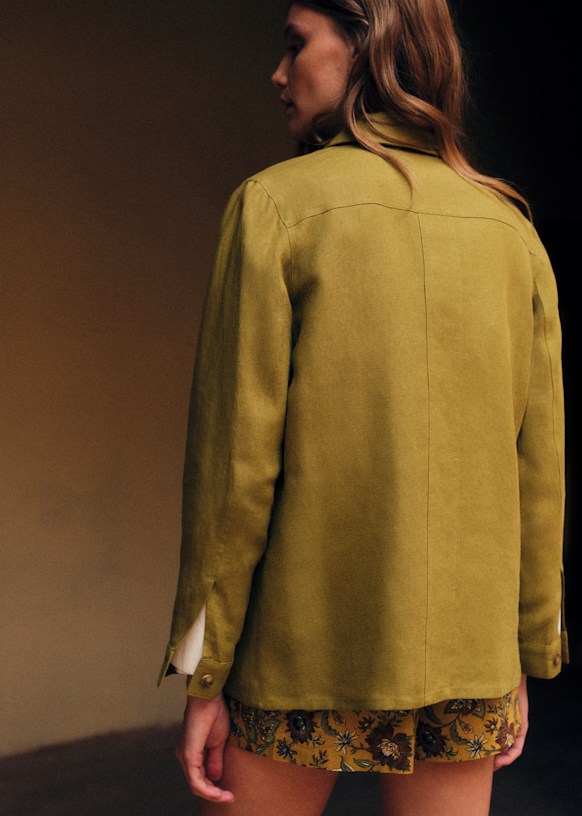 SÉZANE オリーブグリーン カーキWILLジャケットテーラードジャケット Will Jacket - Olive Green - Organic cotton - textile made from